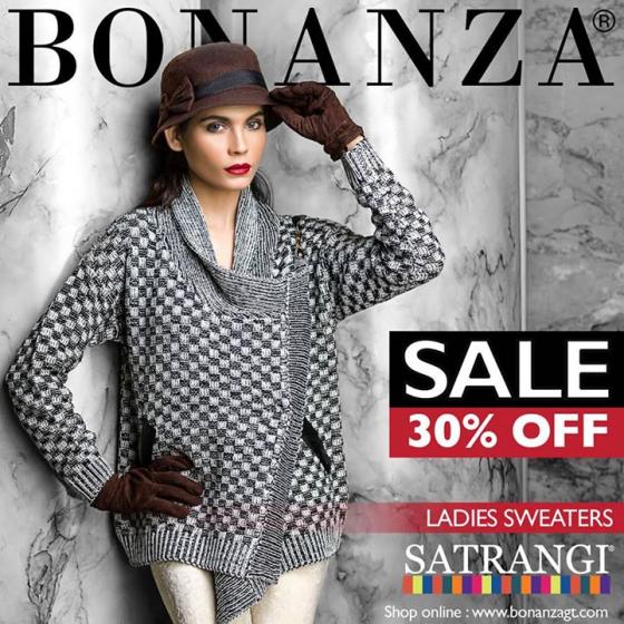 Winter sale Flat 30 off on SATRANGI SWEATERS at Bonanza What s On Sale